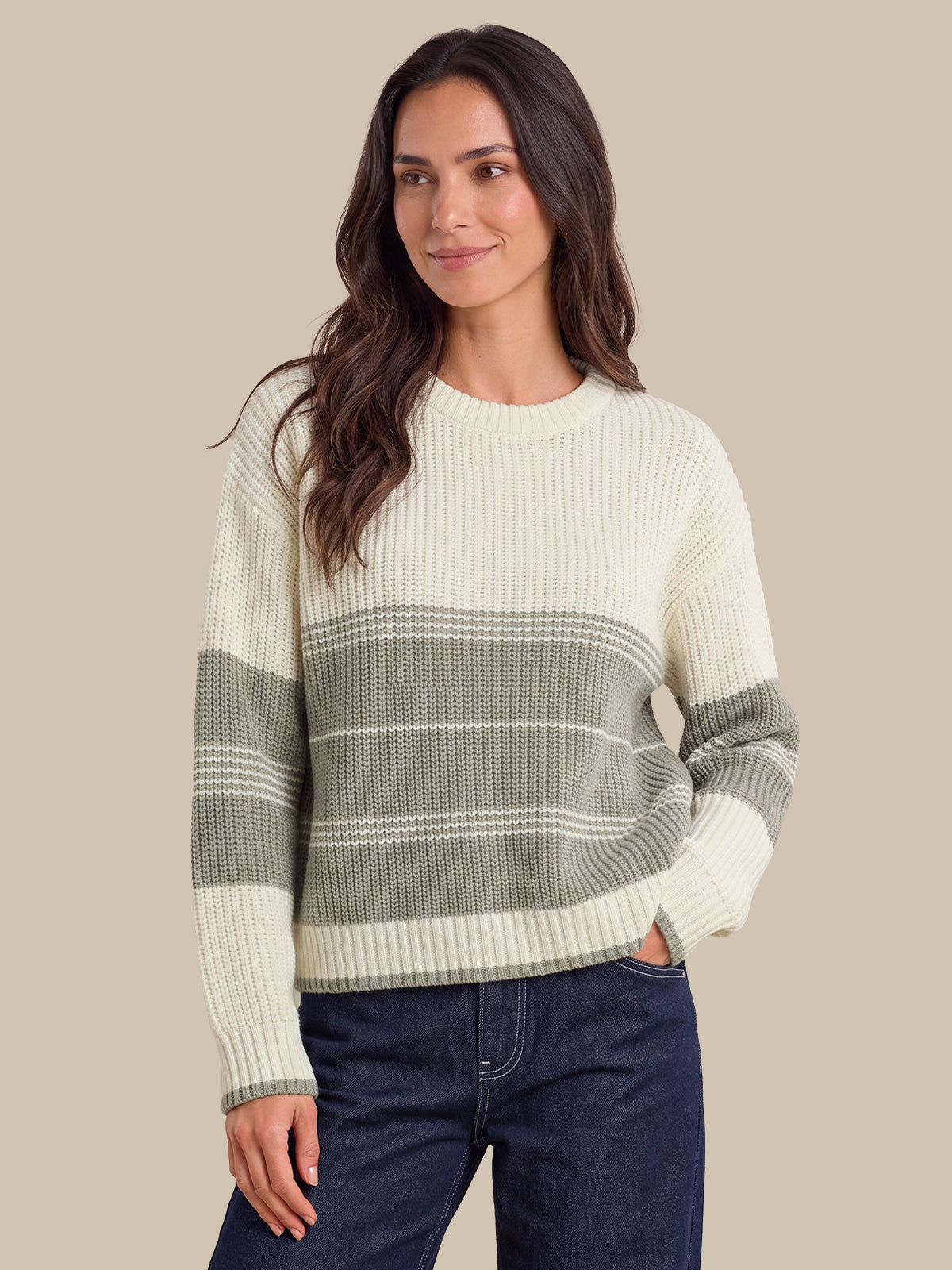 Stripe Crewneck Sweater