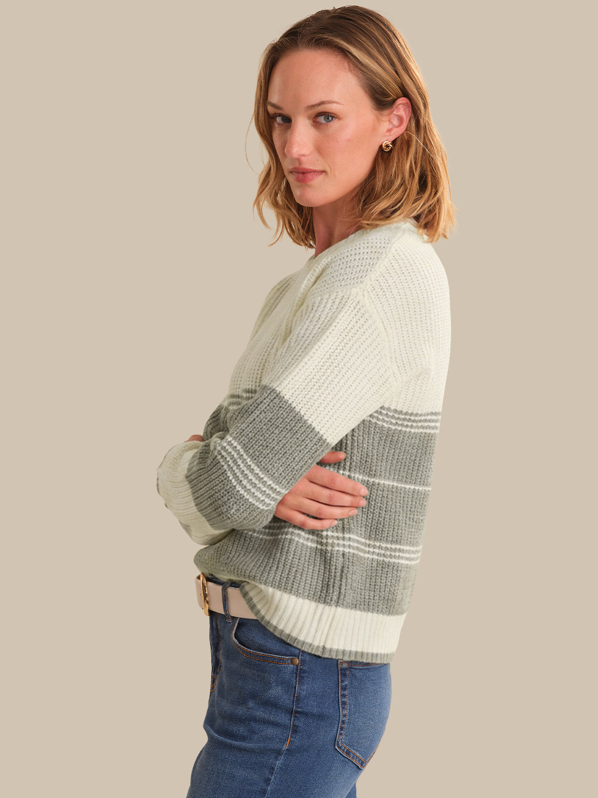 Stripe Crewneck Sweater