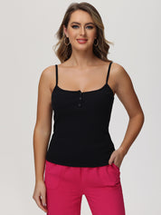 Rib Button Front Camisole