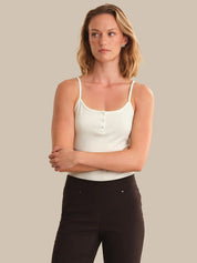 Rib Button Front Camisole