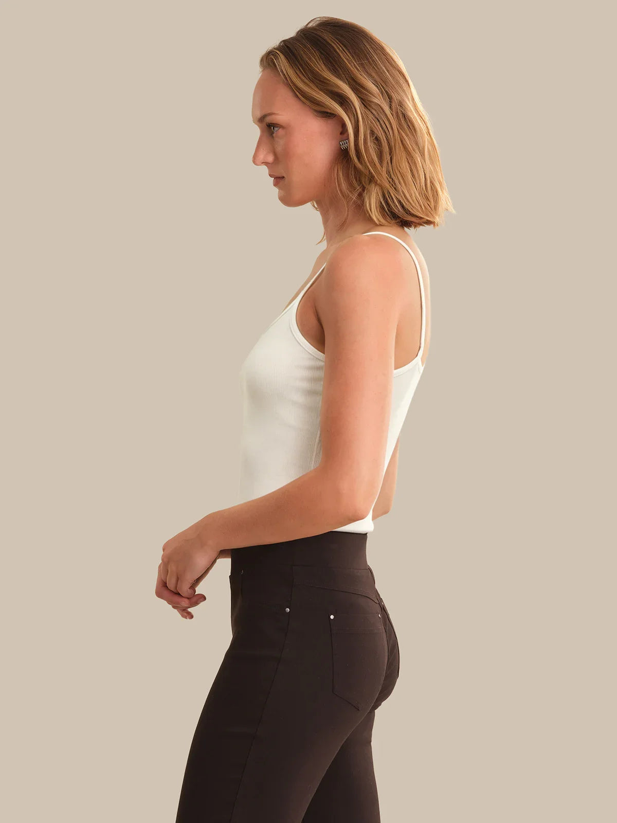 Rib Button Front Camisole