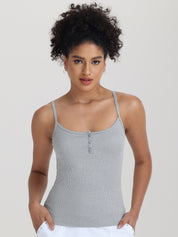 Rib Button Front Camisole