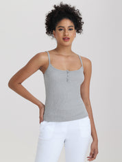 Rib Button Front Camisole