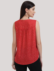 Polka Dot Sleeveless Top