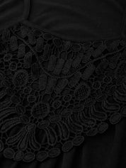 Close-up of black lace fabric