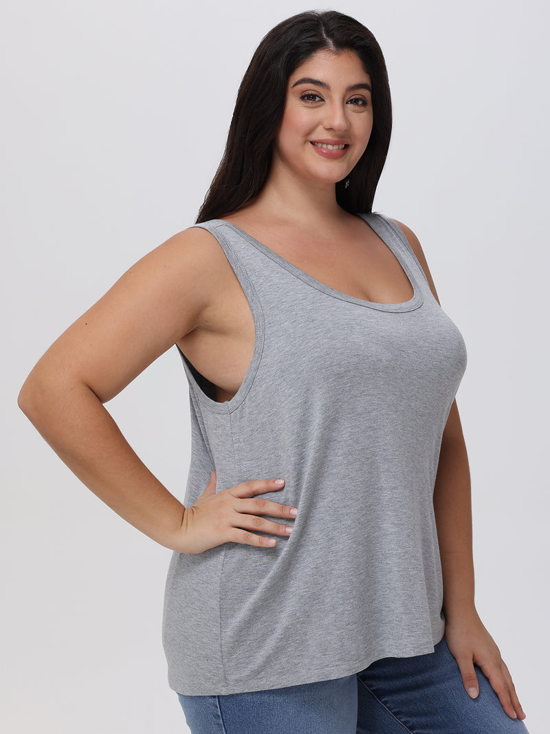 Plus Scoop Neck Tank Top