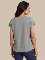 Drop Shoulder Knit Top