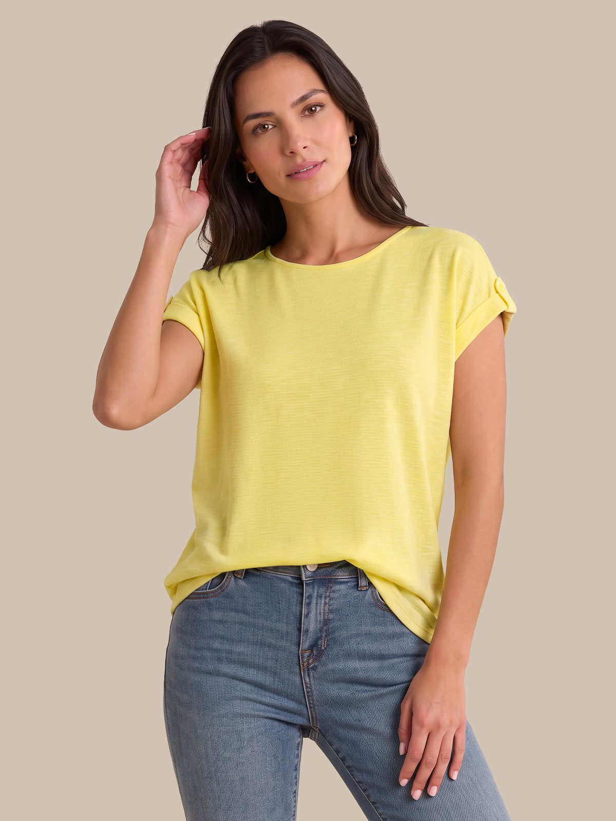 Drop Shoulder Knit Top
