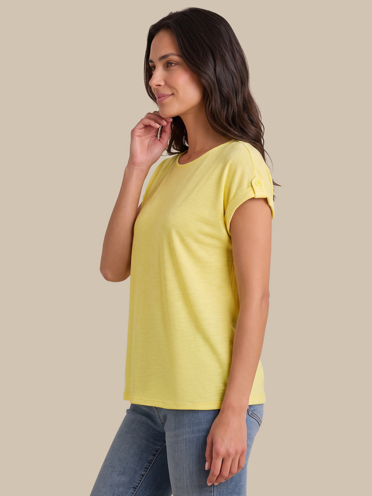 Drop Shoulder Knit Top
