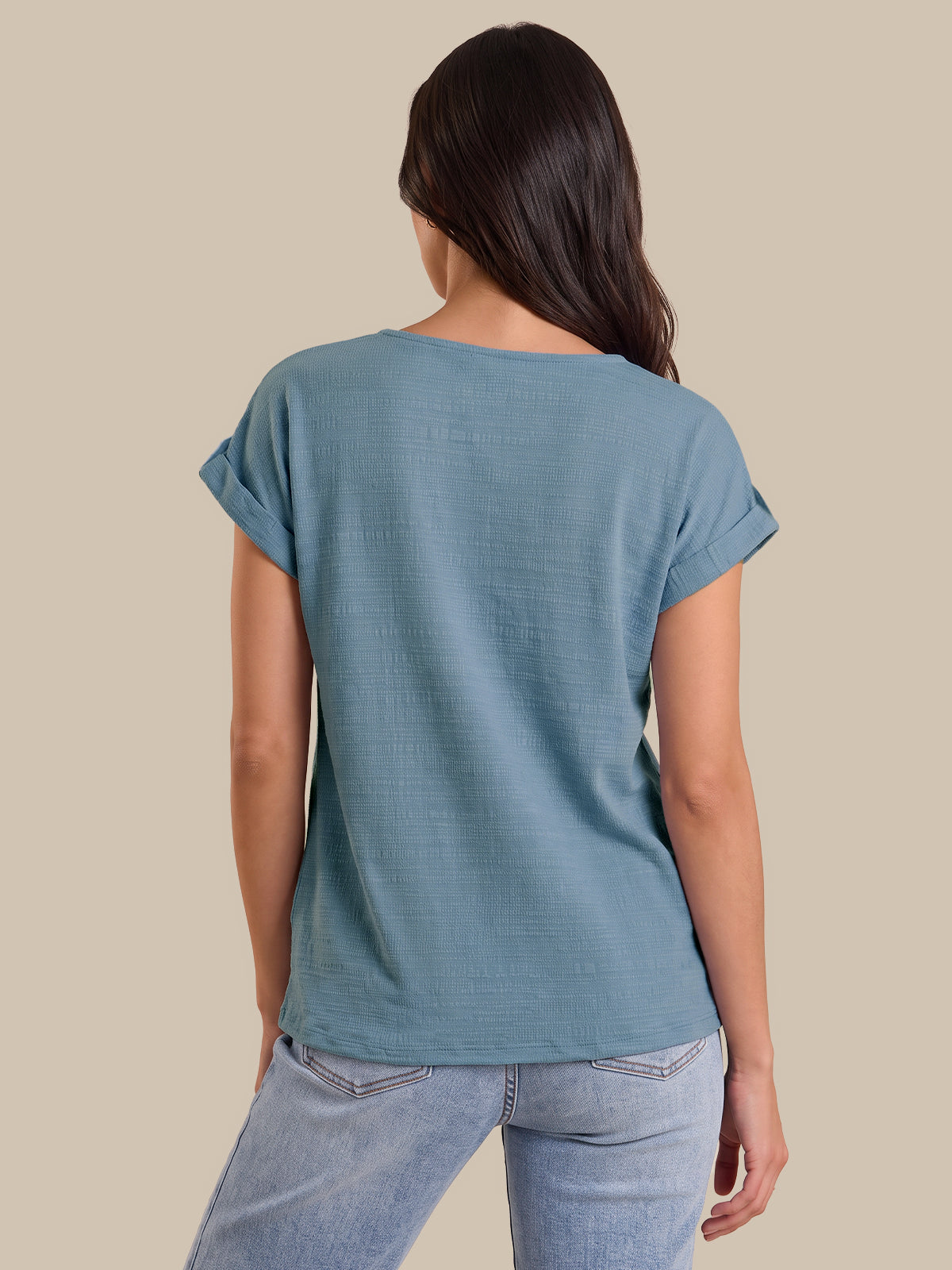 Drop Shoulder Knit Top