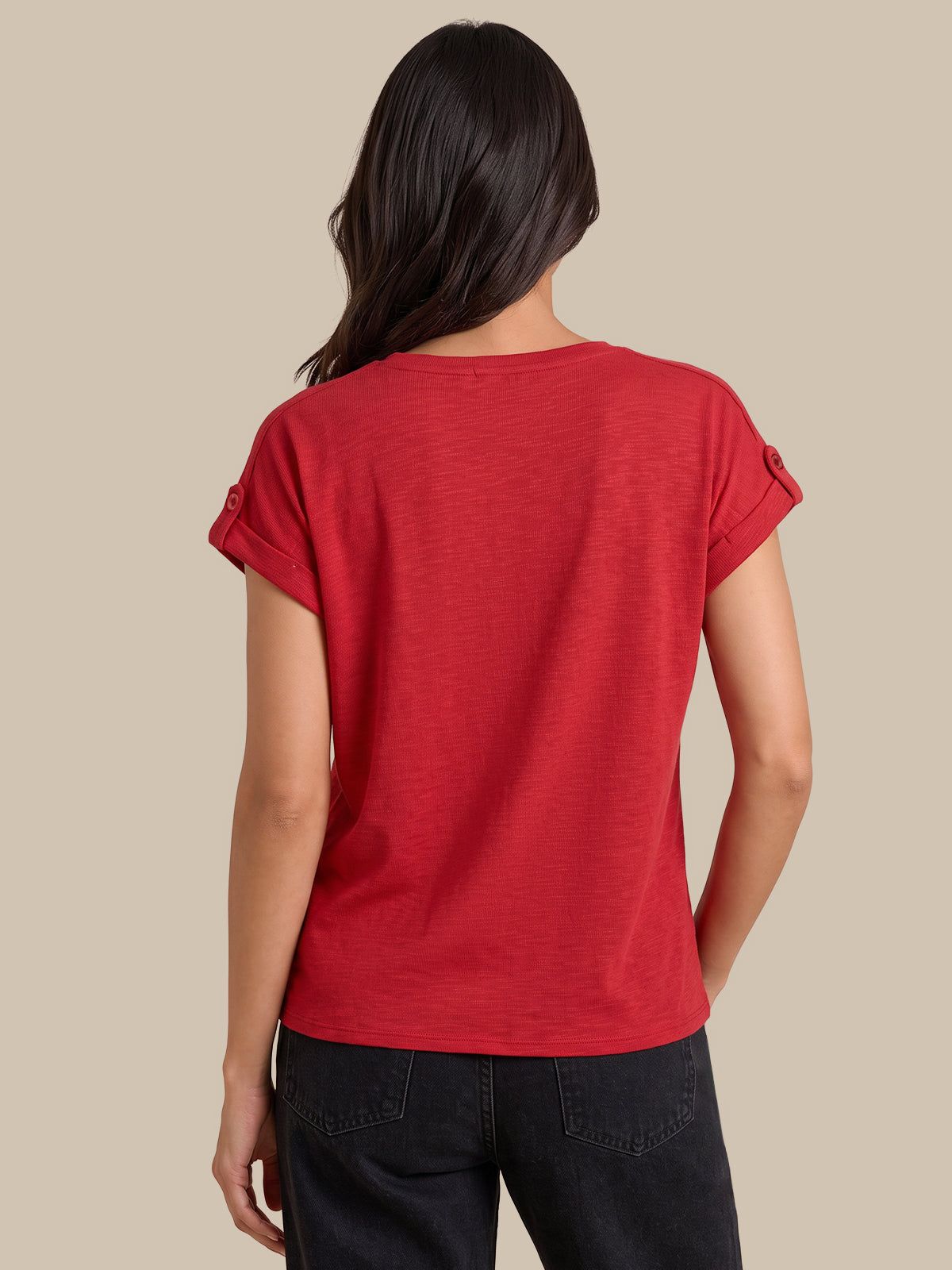 Drop Shoulder Knit Top