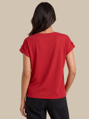 Drop Shoulder Knit Top