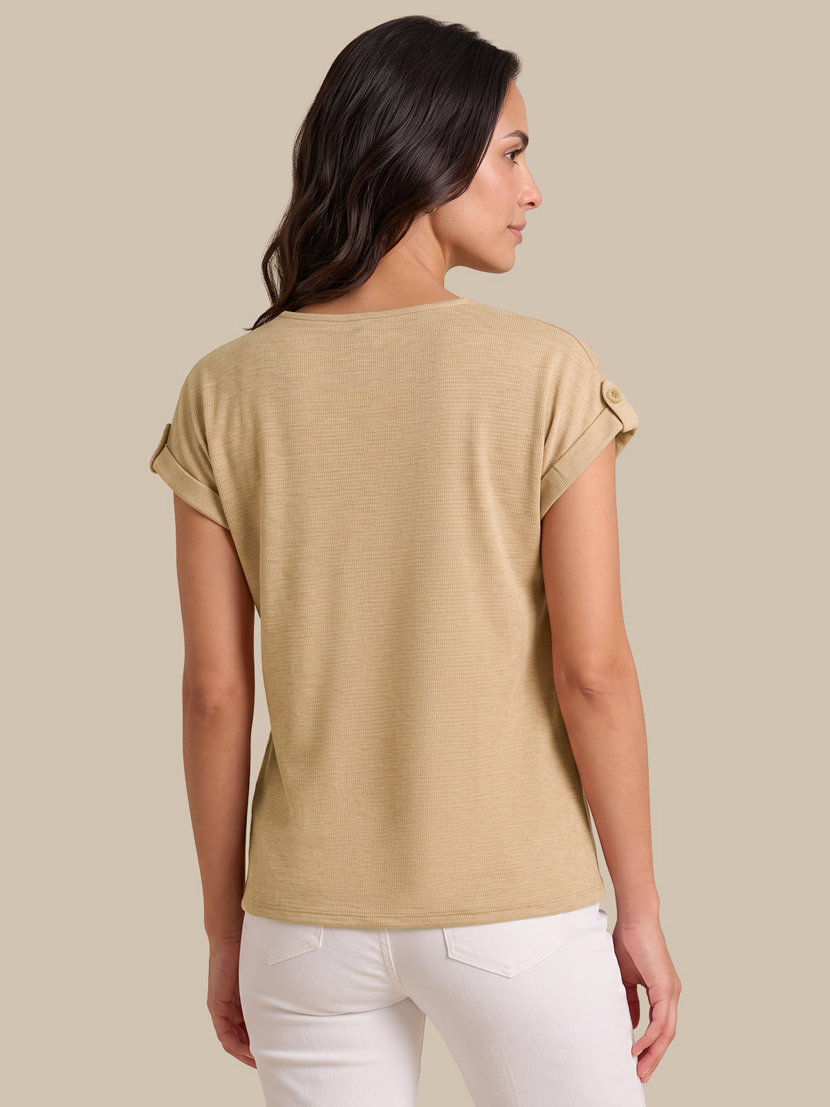 Drop Shoulder Knit Top