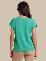 Drop Shoulder Knit Top