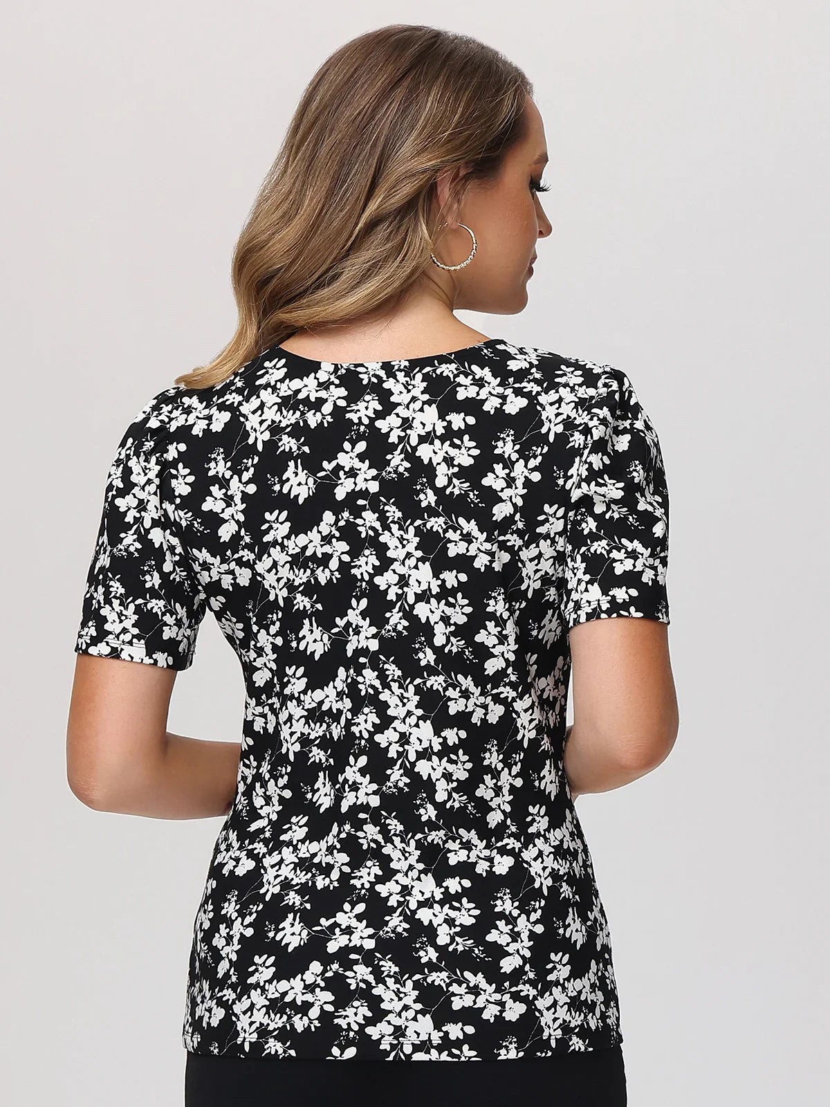 Floral Puff Sleeve Cool Top