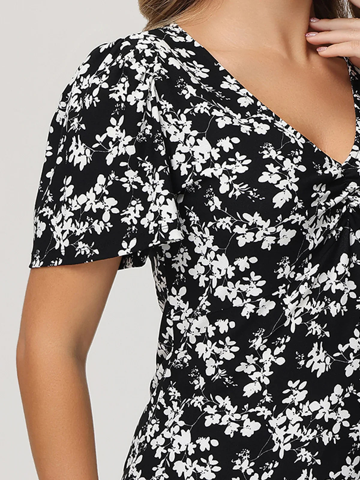 Floral Puff Sleeve Cool Top