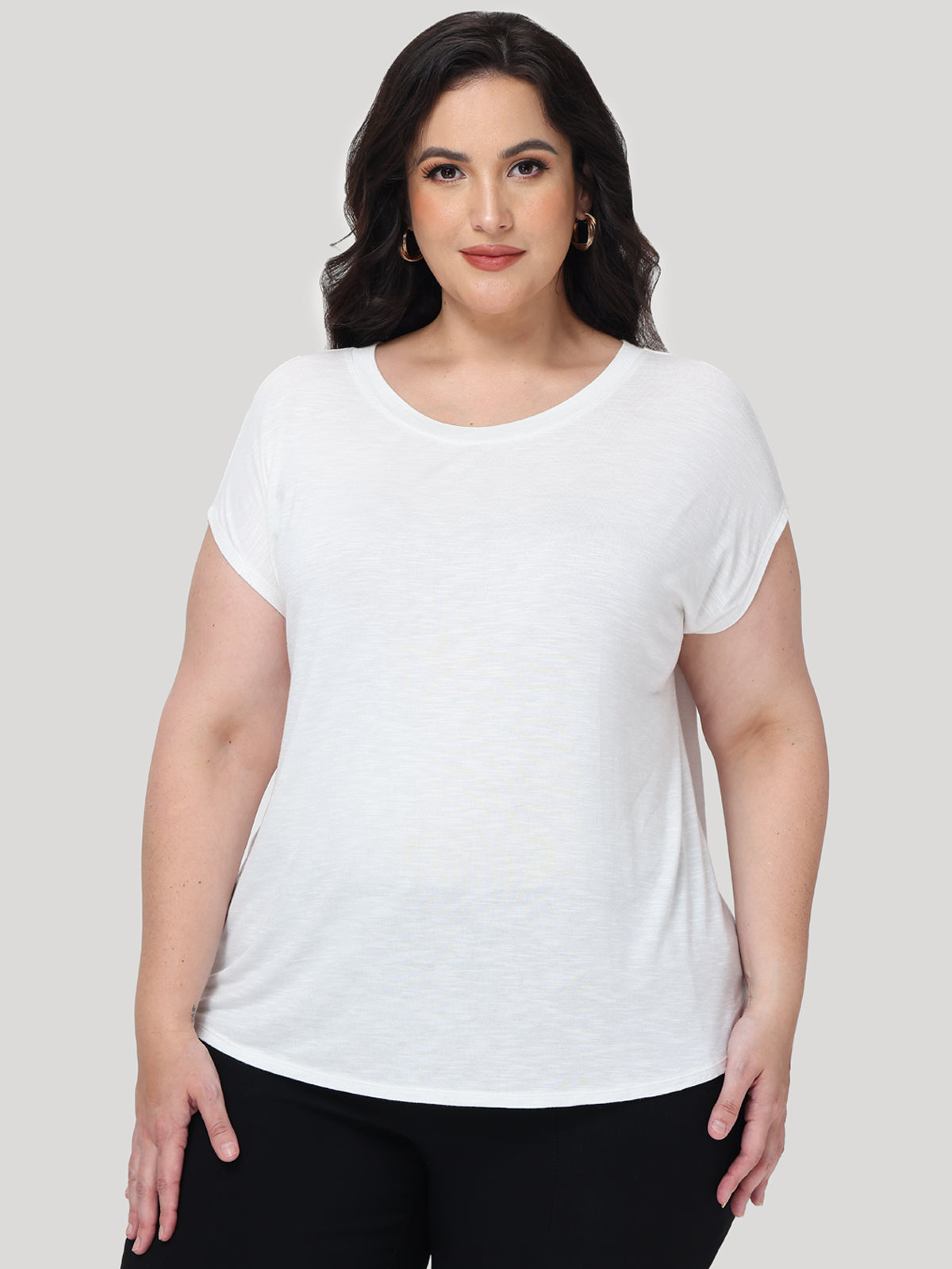 Plus Dolman Sleeve Crewneck Tee