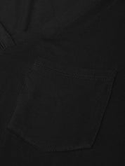 Close-up of a black pocket on a garment