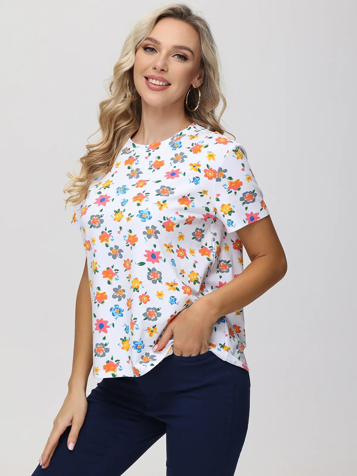 Floral Crewneck Tee