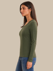 Scoop Neck Slim Fit Tops