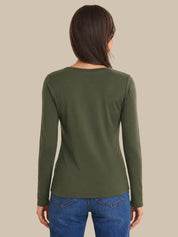 Scoop Neck Slim Fit Tops