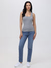 Petite Straight Mid Rise Jean In Light Wash