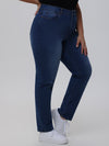 Plus Slim Straight High Rise Jean In Medium Wash