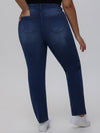 Plus Slim Straight High Rise Jean In Medium Wash