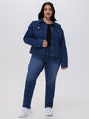 Plus Slim Straight High Rise Jean In Medium Wash