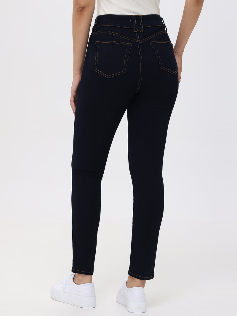 Petite Skinny Mid Rise Jean In Dark Wash