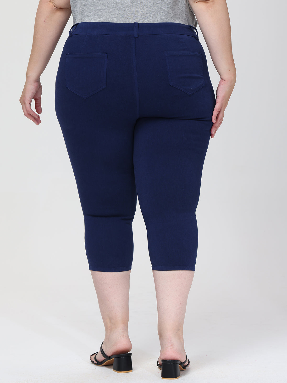 Plus High Waist Capri Pants