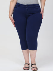 Plus High Waist Capri Pants