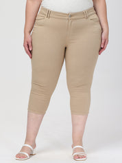 Plus High Waist Capri Pants