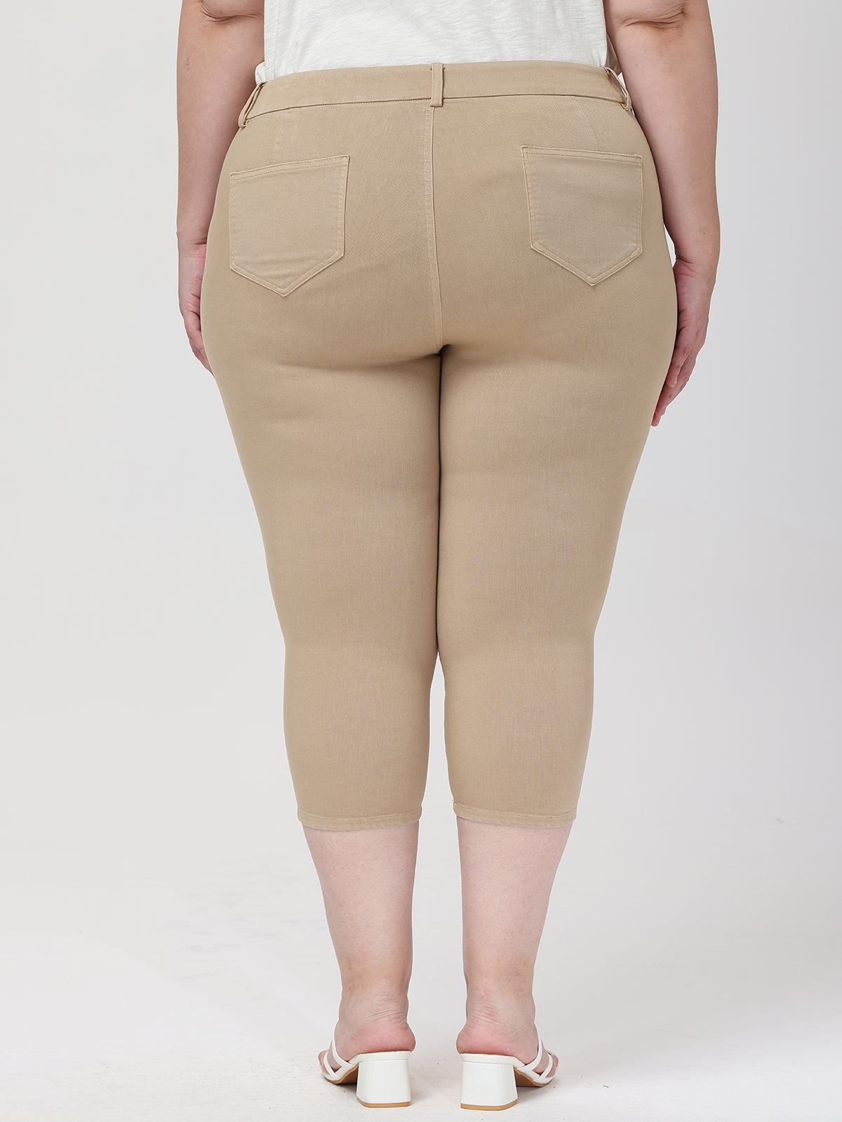 Plus High Waist Capri Pants