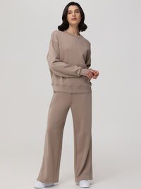 High-Rise Wide Leg Track Pants