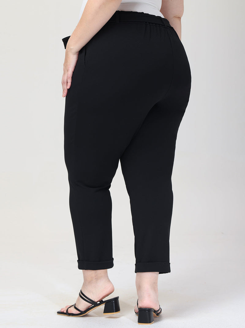 Plus Pull-On Tie Waist Pants