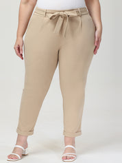 Plus Pull-On Tie Waist Pants