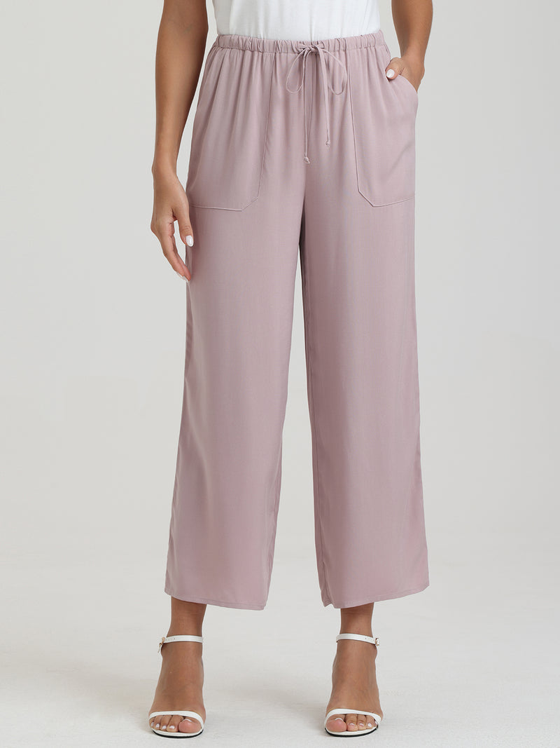 MQTIME Drawstring Wide Leg Sweatpants - Main Image