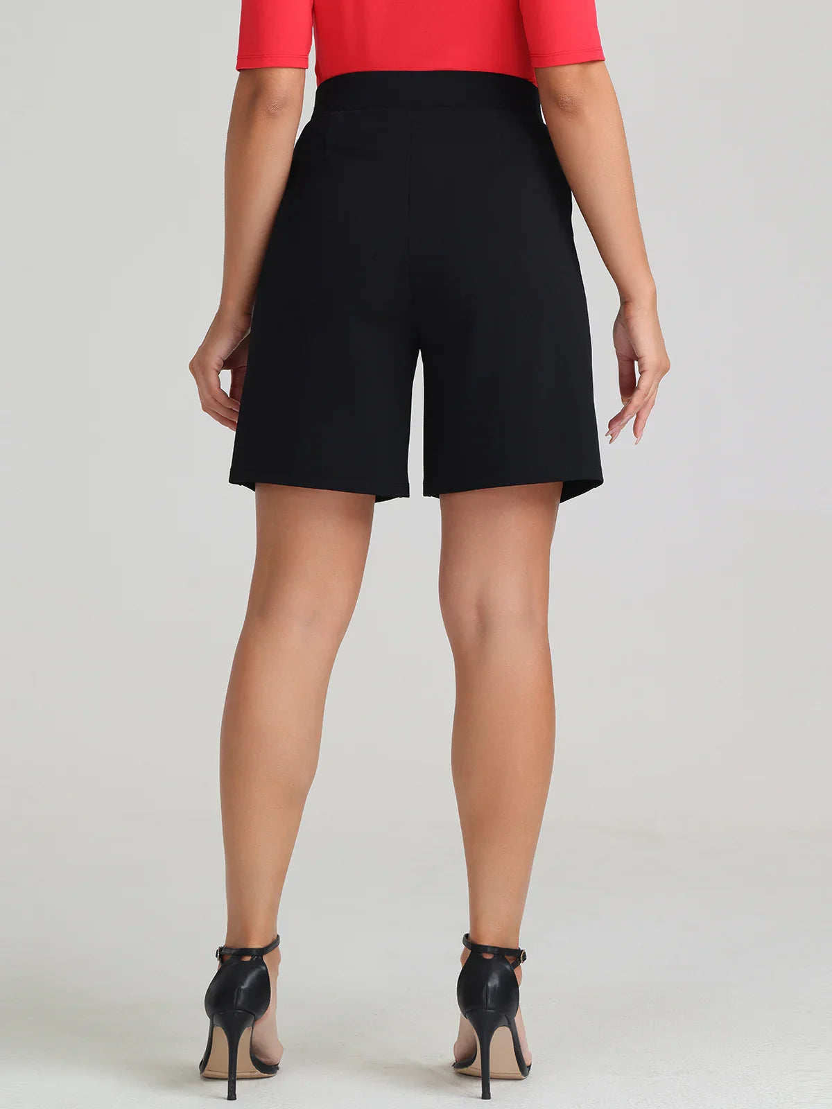 Pleated High Waist Shorts