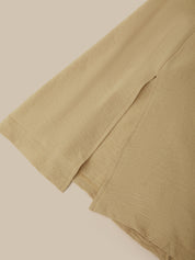 Close-up of beige fabric on a beige background