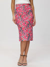 Floral Ruched Maxi Skirt