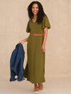 Flutter Sleeve Maxi Dress