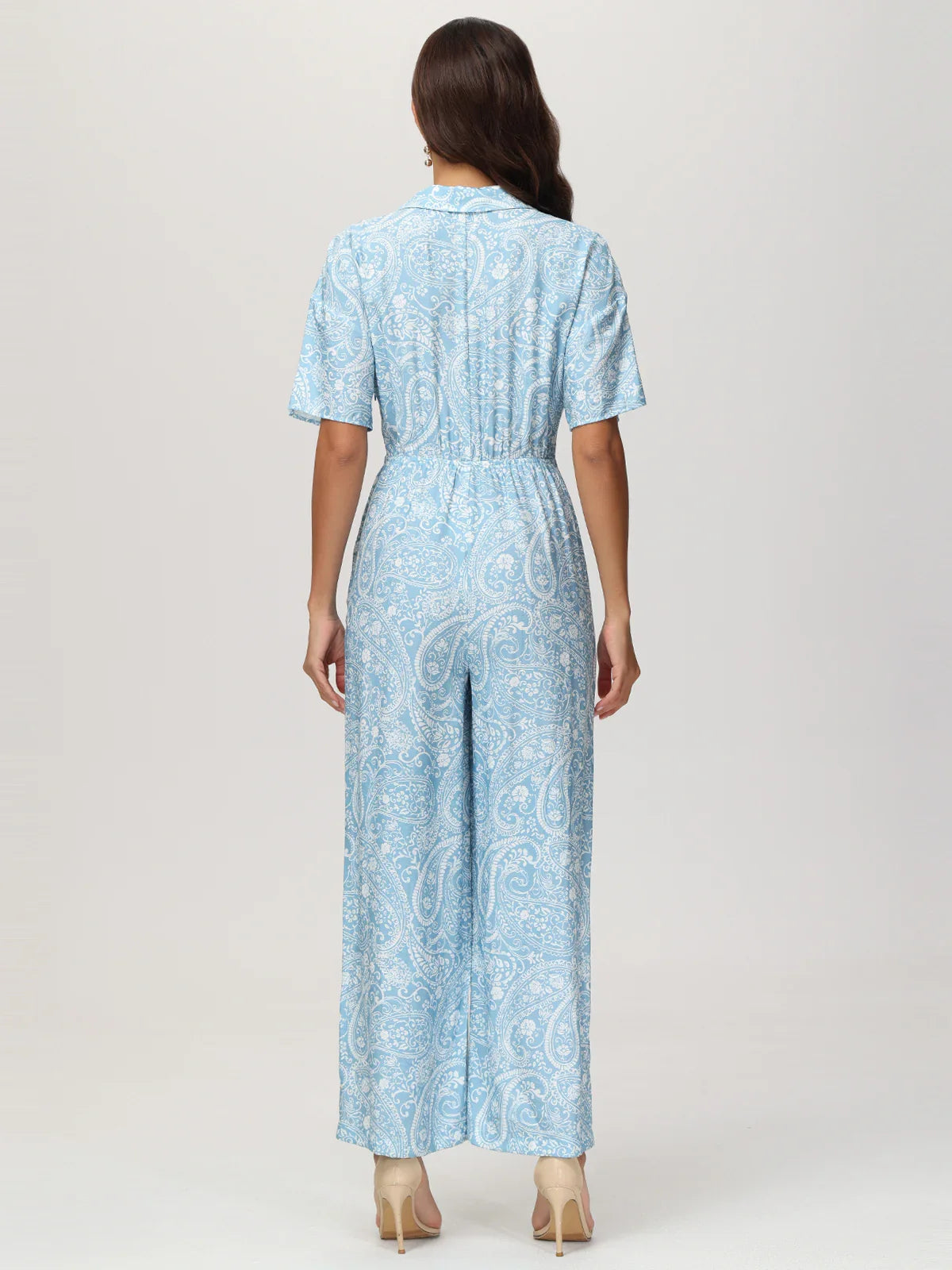 Floral Short Sleeve Jumpsuit