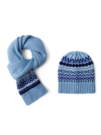 Fair Isle Hat & Scarf Set