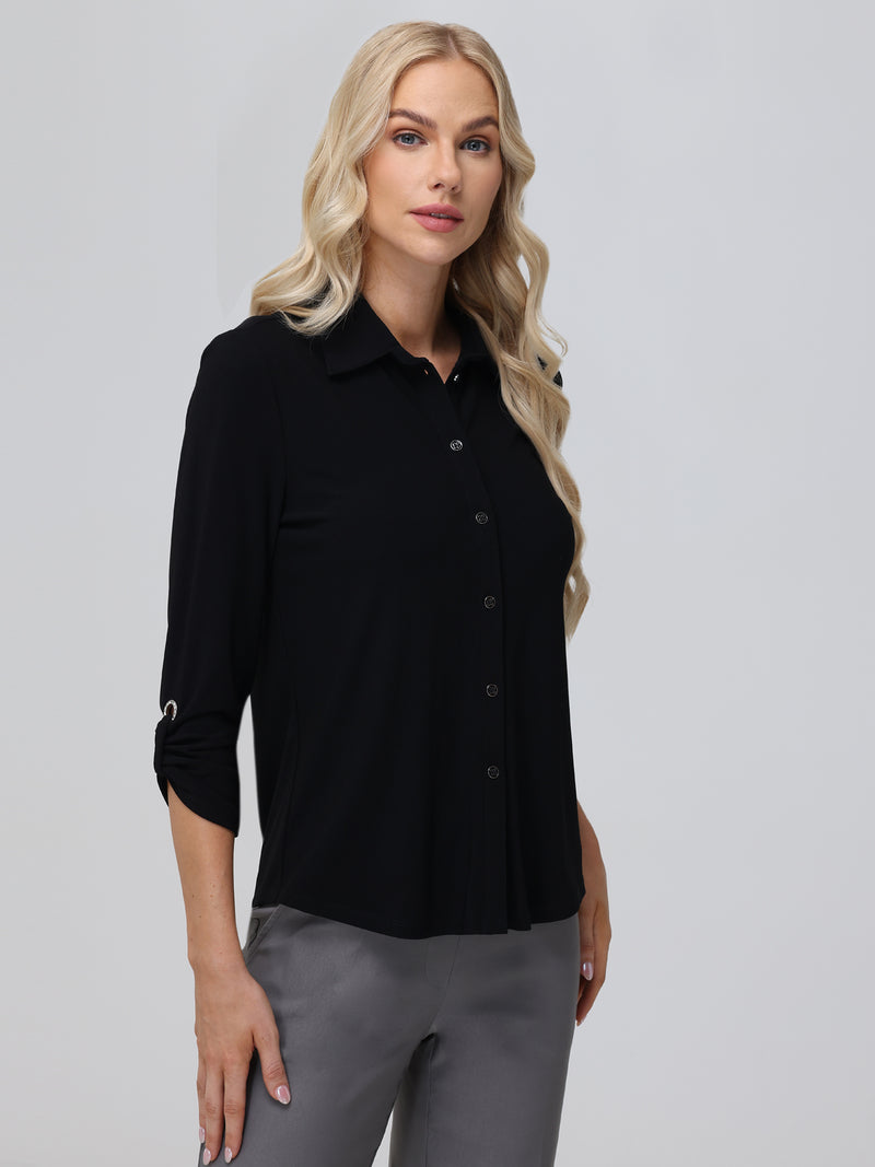 Tailored Button-Down Cool Blouse