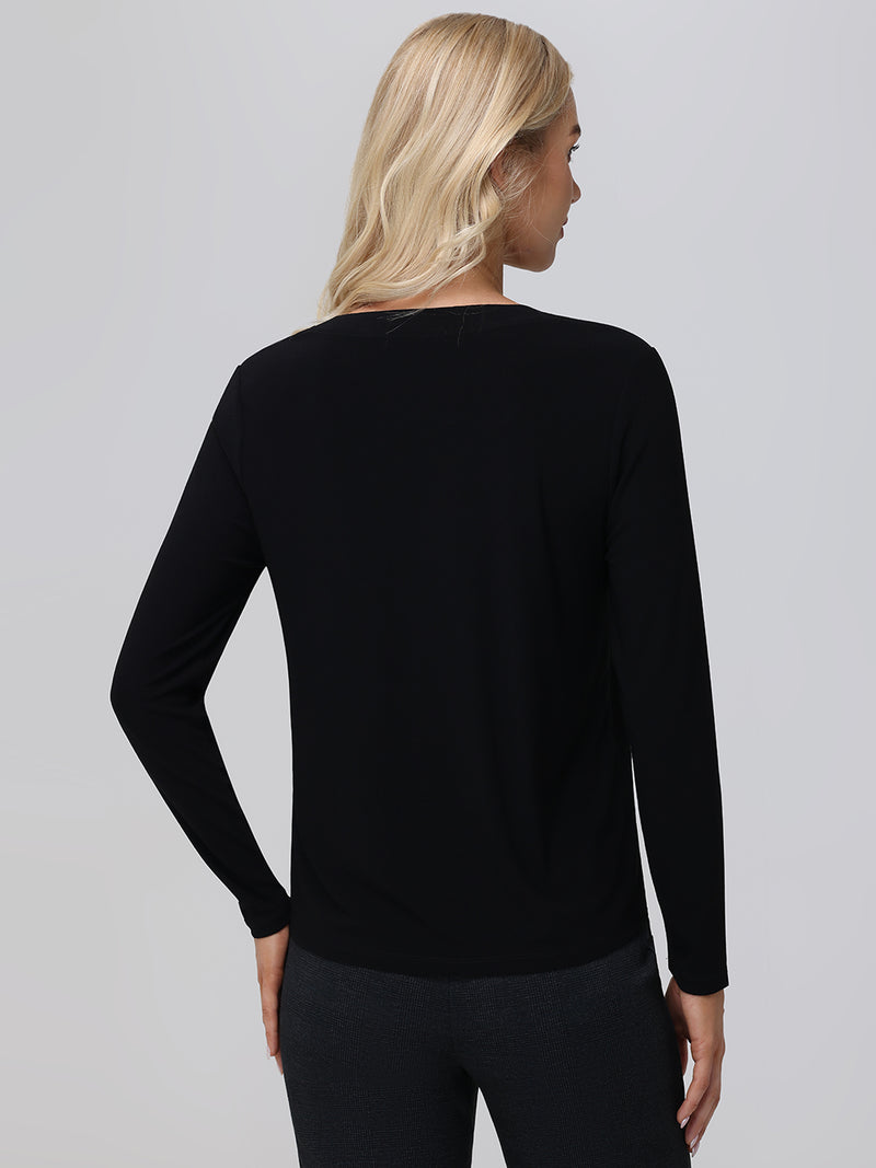 Piped Split Neck Cool Top