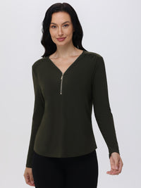 Ruched Shoulder Cool Top