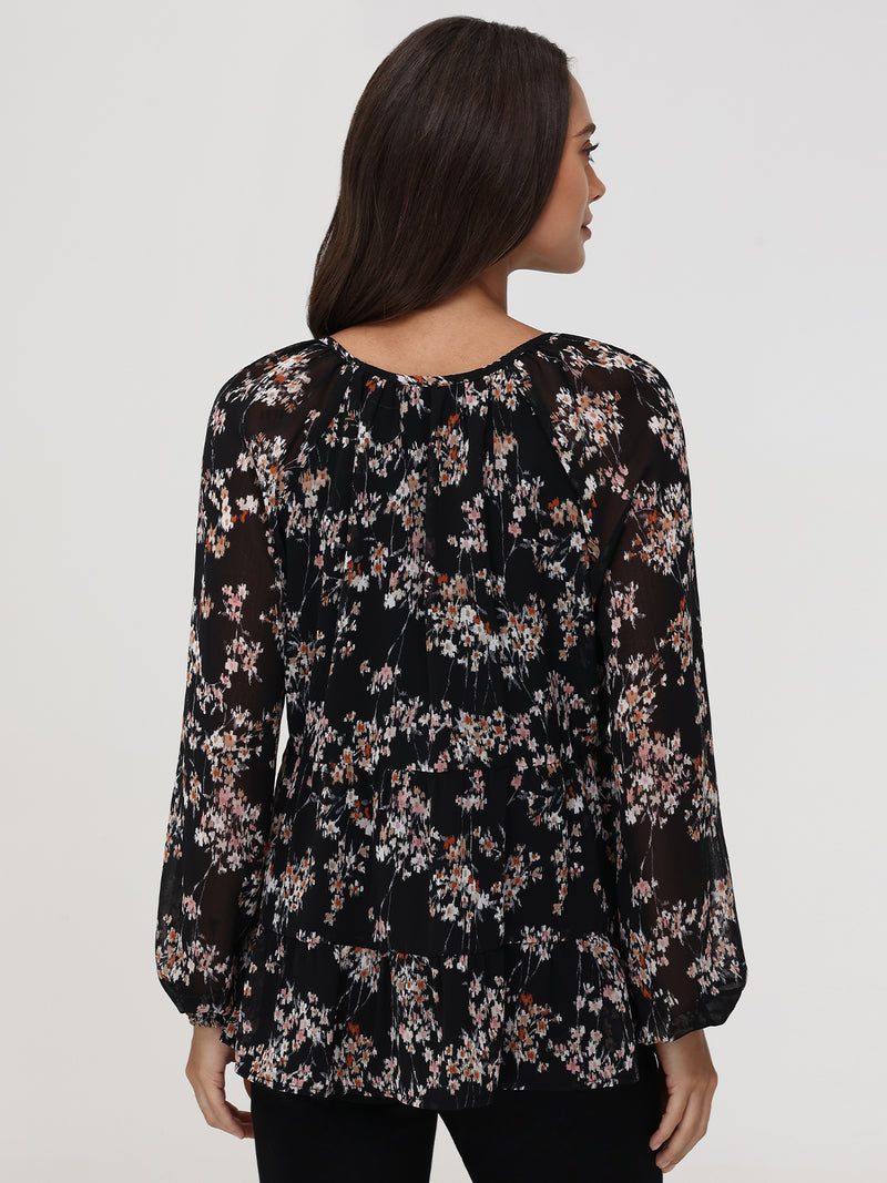 Floral Tiered Blouse