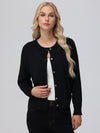 Crewneck Button Front Cardigan