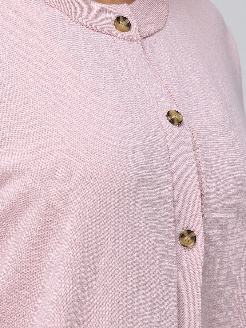 Crewneck Button Front Cardigan